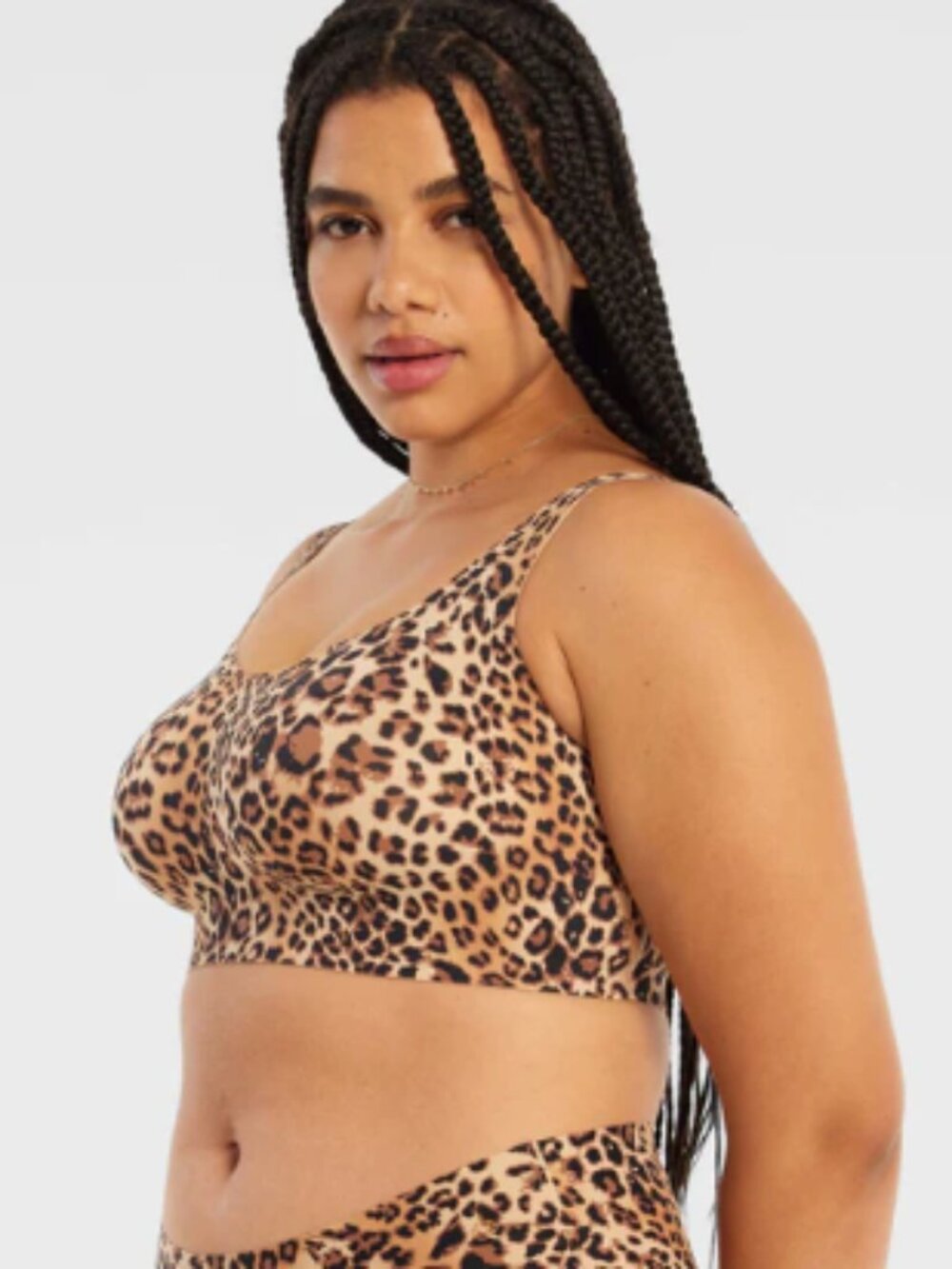 Evelyn & Bobbie The Bobbie Scoop Bra Leopard Size L